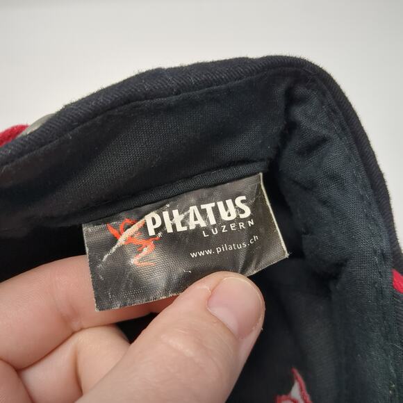 Pilatus Luzern Globus Slideback Baseball Cap Black One Size Adjustable 6 Panel - Picture 9 of 10